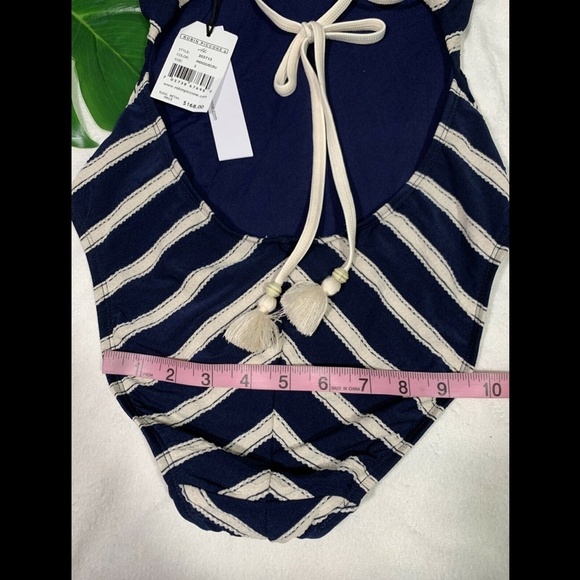 NWT $168 Robin Piccone Abi Striped Strappy Back One Piece Swimsuit [ SZ 2‎ ] - Picture 11 of 12